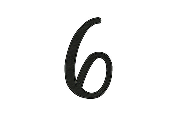 6 Number: A Versatile Embroidery Design for Personalized Gifts