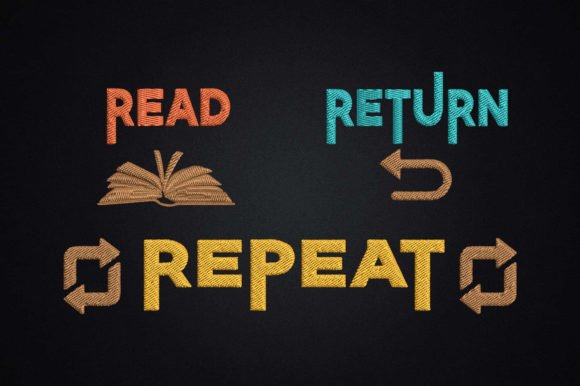 Fun Library Worker Read Return Repeat